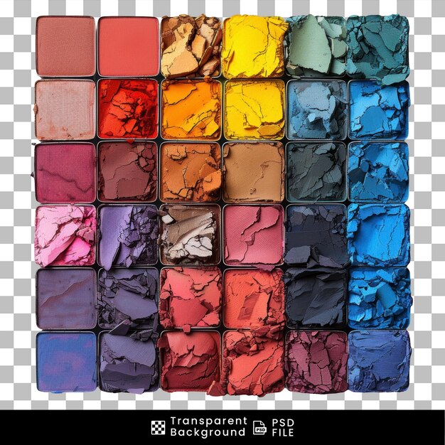 PSD eyeshadow palette on transparent background png