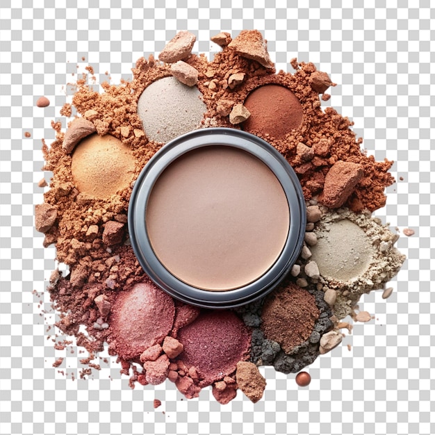 PSD eyeshadow sample on a blank isolated on transparent background