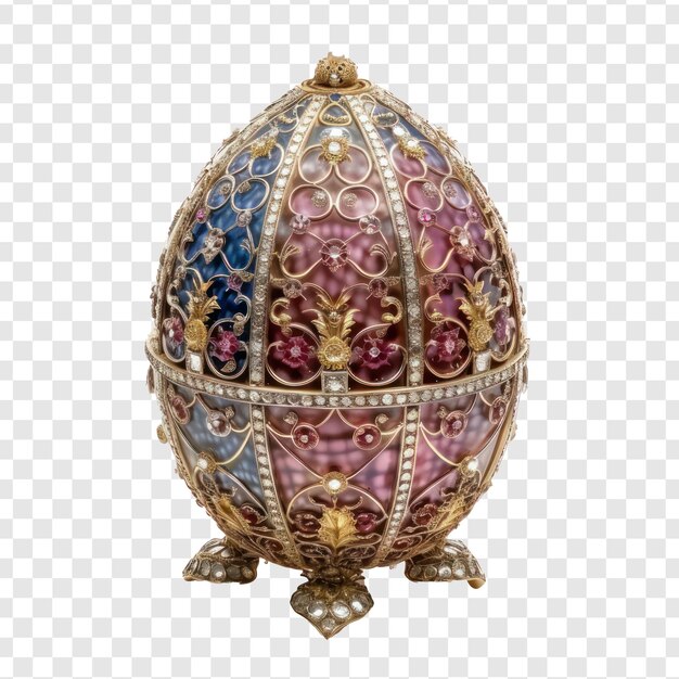 PSD faberge egg top view full length on transparency background psd