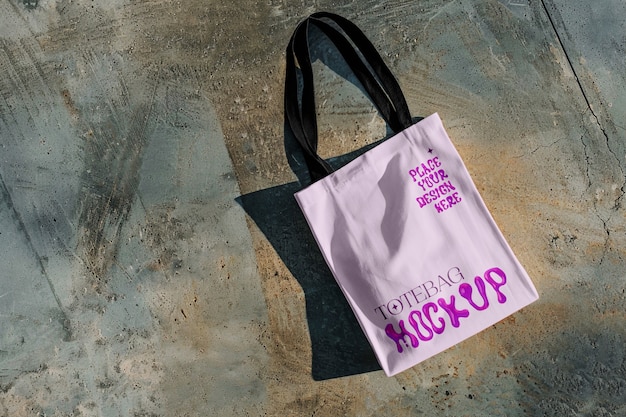 Fabric bag branding mockup