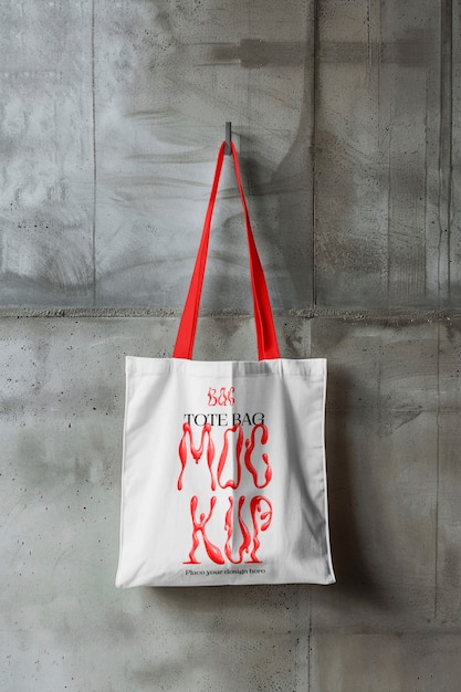 Fabric bag branding mockup