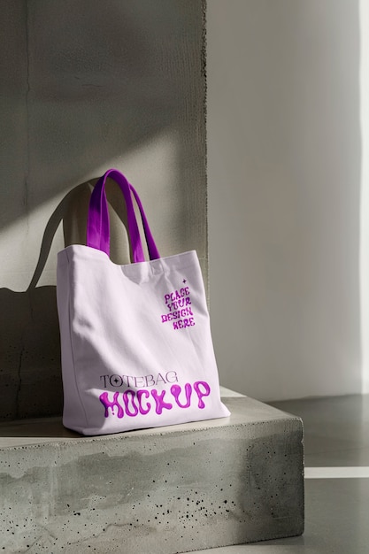 Fabric bag branding mockup