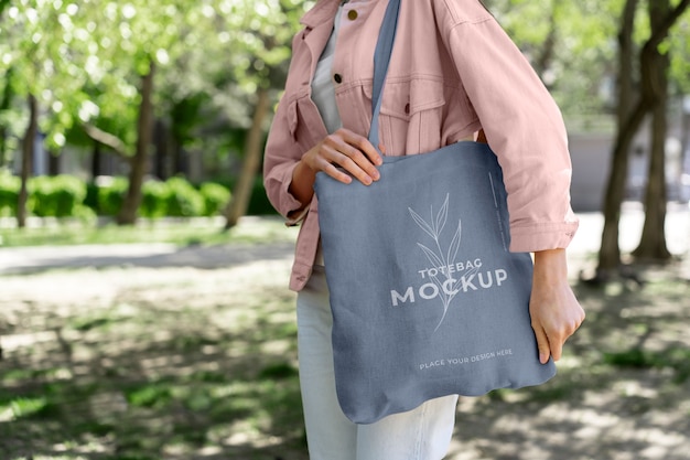 Fabric bag mockup design