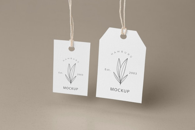 Fabric clothing labels mockup