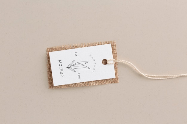 Fabric clothing labels mockup