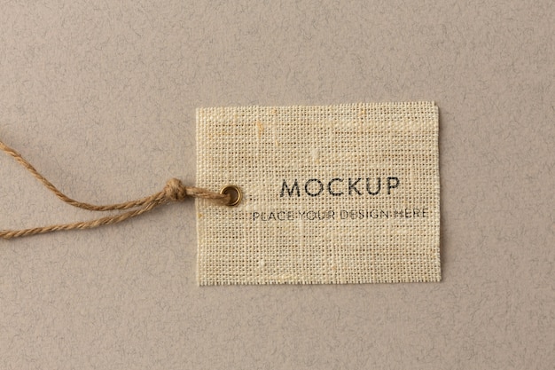 Fabric clothing labels mockup