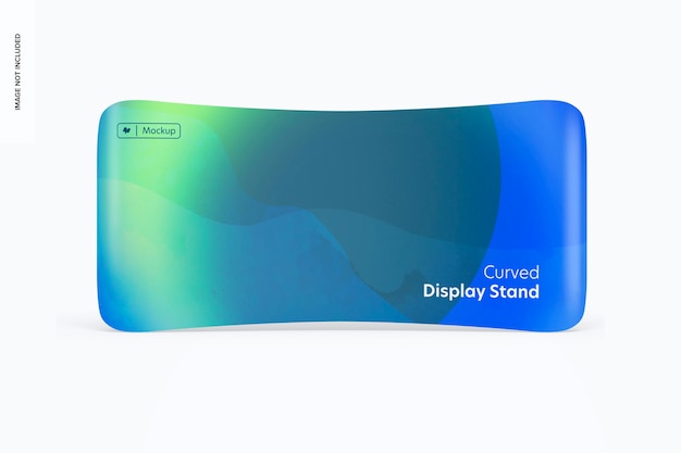 Fabric Curved Display Stand Mockup, Front View