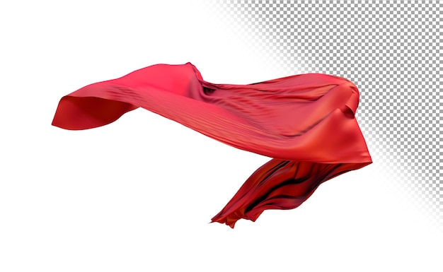 Fabric flying cloth Flowing on Wind Textile Wave Flying movement 3d rendering abstract background