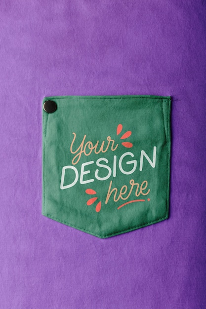 Fabric pocket mockup design