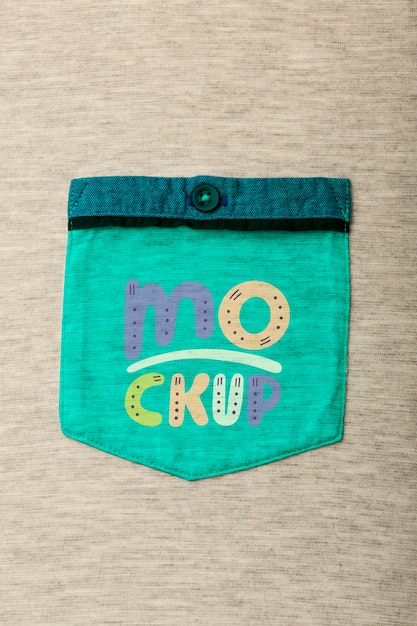 Fabric pocket mockup design