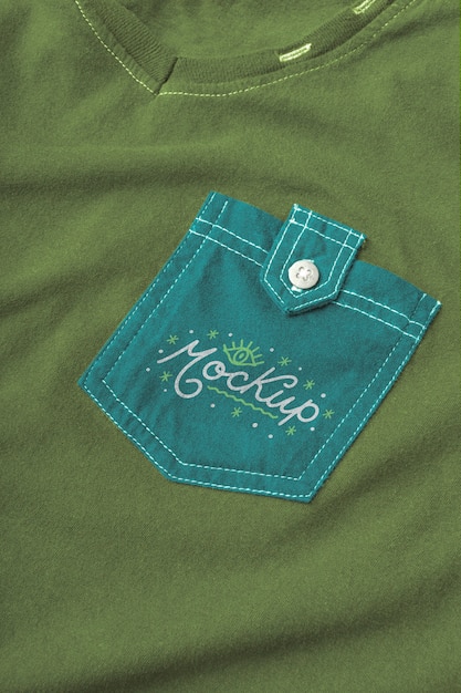 Fabric pocket mockup design