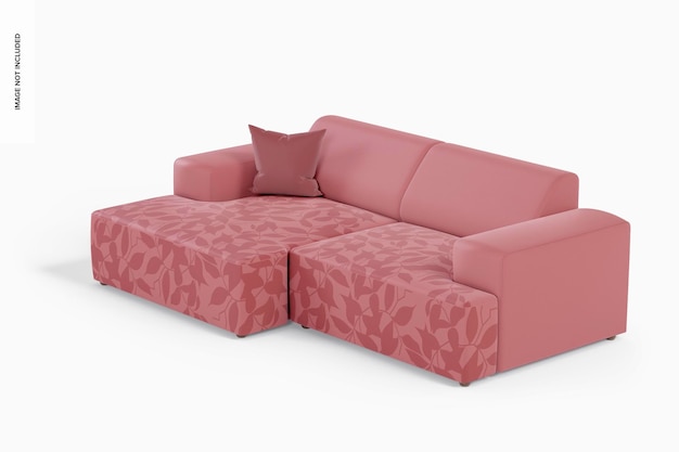 Fabric Sofa Mockup, Perspective