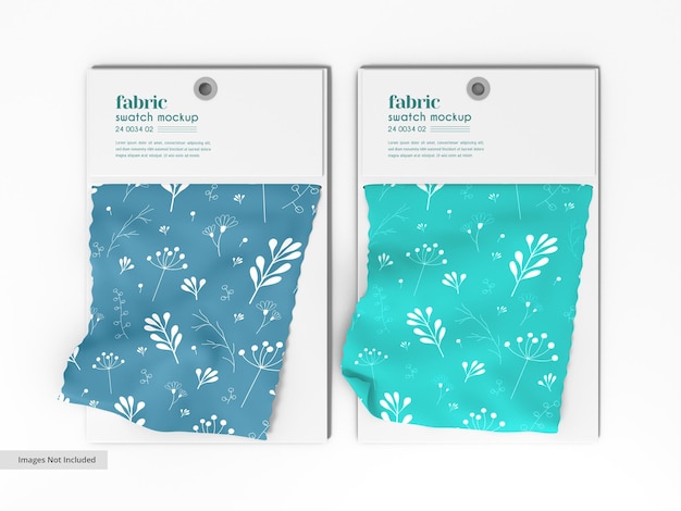 Fabric Swatch Card Branding Showcase Mockup