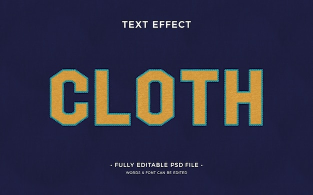 Fabric text effect