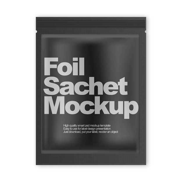 Face mask package Facial cosmetic sachet psd template