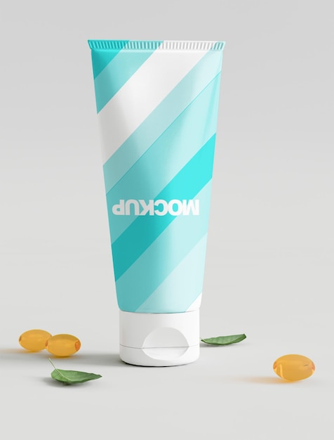 face wash bottle mockup