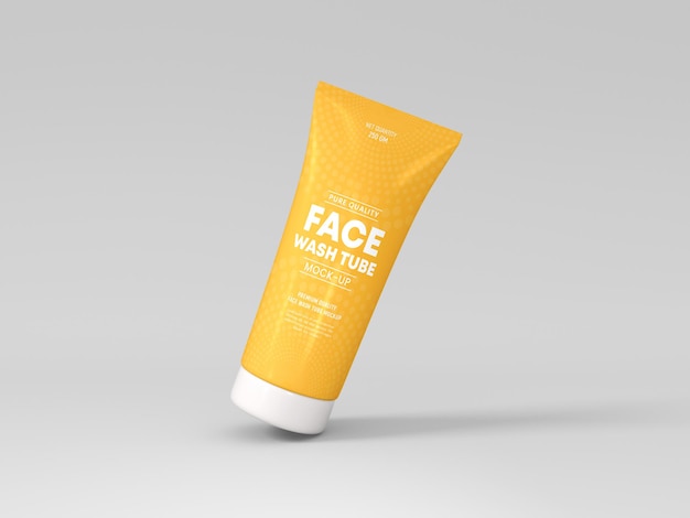 Face Wash Tube Mockup