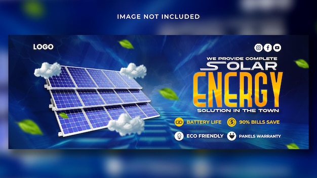 Facebook cover design for solar energy business