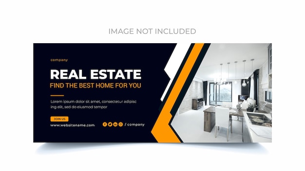 Facebook Cover Photo Real Estate PSD Template Design