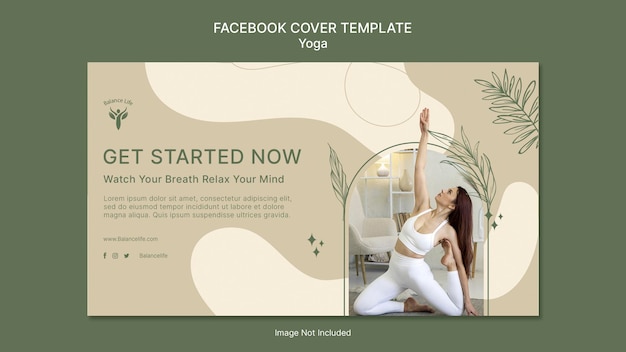 Facebook Cover Template Nature Yoga Meditation Earth Tone