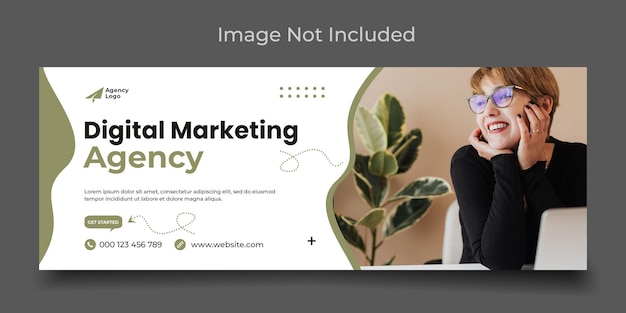 Facebook cover and web banner digital marketing agency template