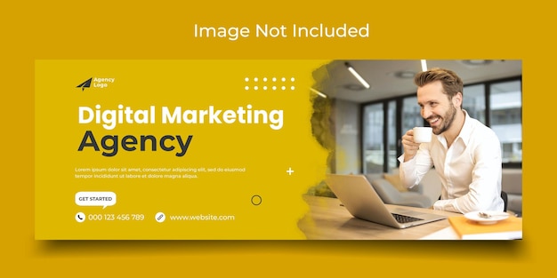 Facebook cover and web banner digital marketing agency template