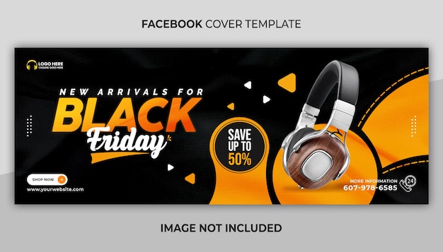 facebook cover and web banner template for sale and black friday