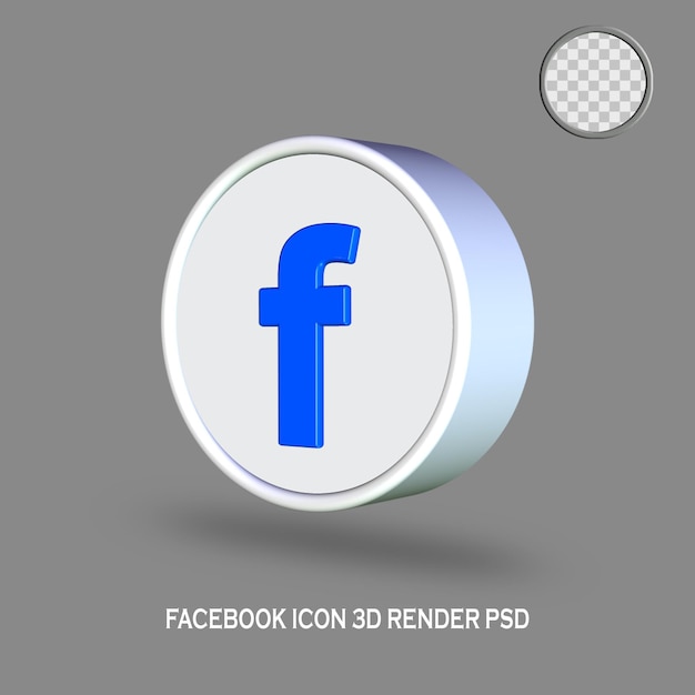 facebook icon 3D render