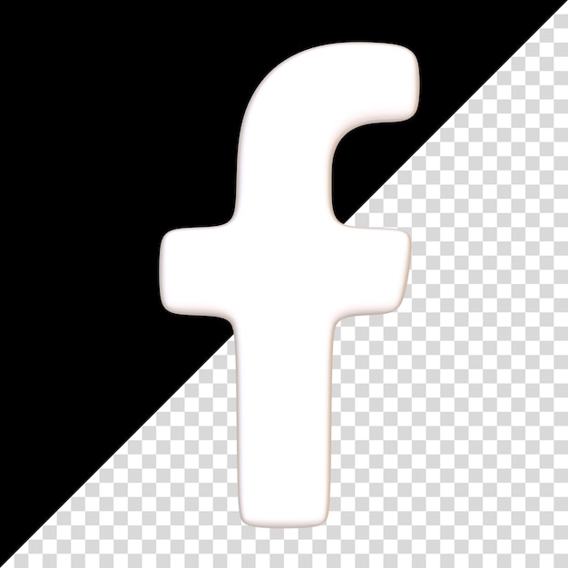 Facebook icon isolated on black background F letter logotype Social media app button logo sign