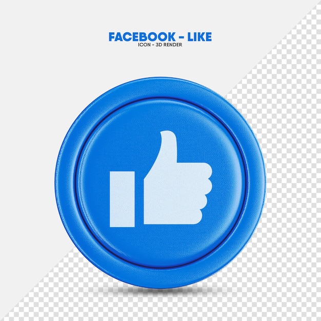 Facebook Like reaction icon 3D Render Isolated for Composition