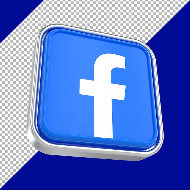 Facebook logo social media 3d