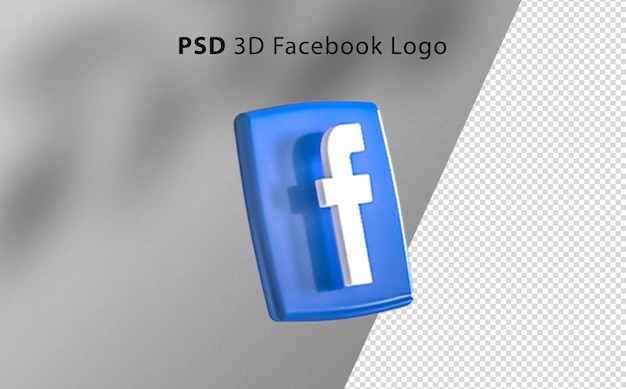 PSD facebook logo social media icon isolated 3d render