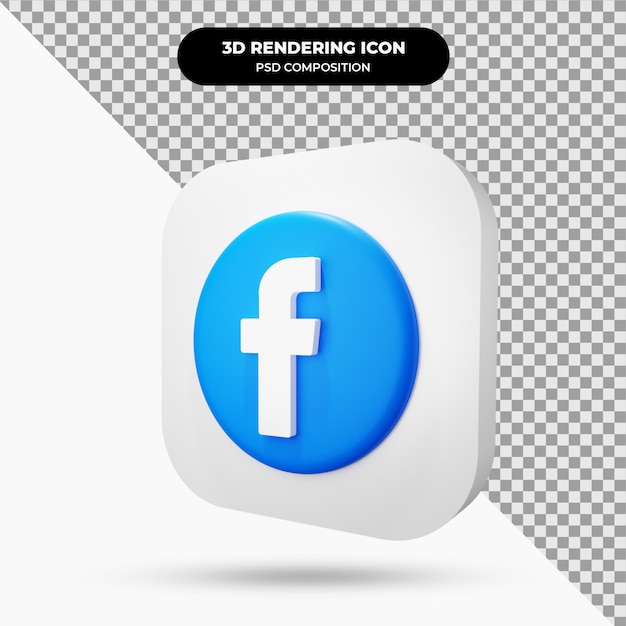 Facebook Object 3D Icon