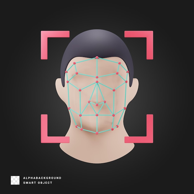 Facial Recognition Artificial Intelligence 3d Illustration Render