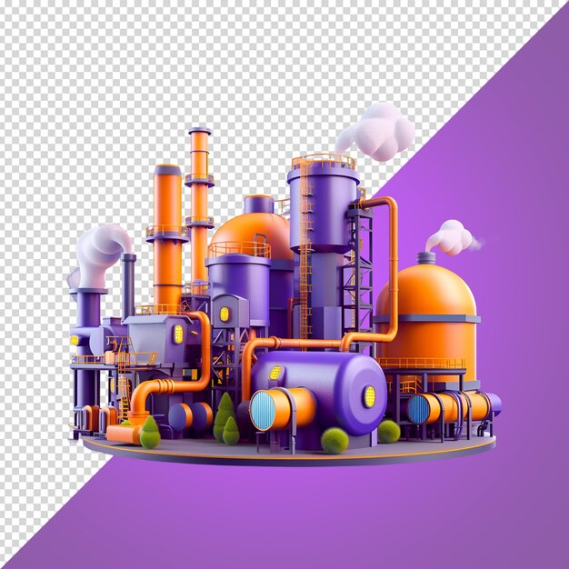 PSD factory 3d render icon illustration 3d render illustration