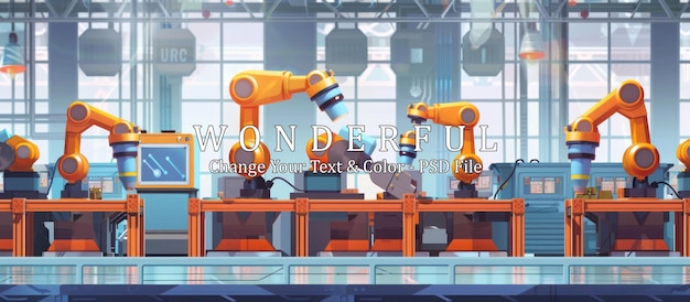 PSD factory automation robots working in a modern industrial setting