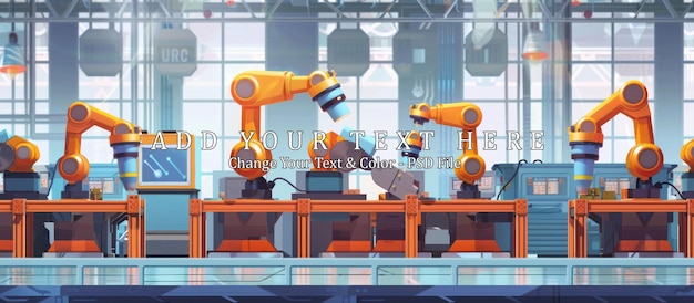 PSD factory automation robots working in a modern industrial setting