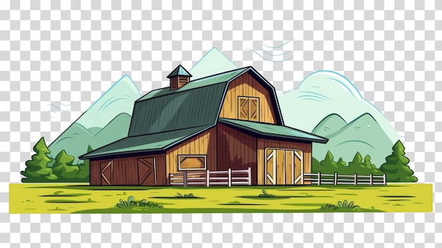 Factory building isolated on transparent background vector illustration