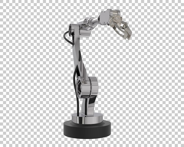 Factory robot on transparent background 3d rendering illustration