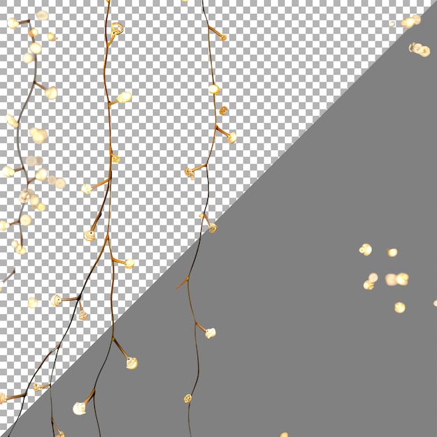 PSD fairy lights transparent background