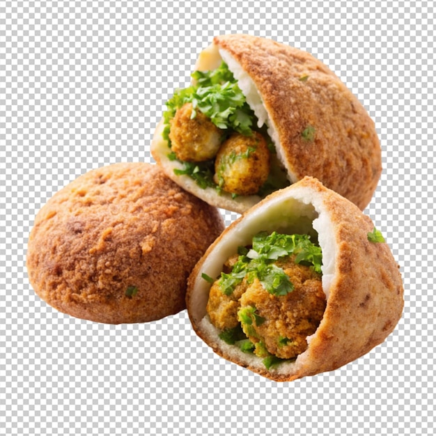 PSD falafels and a broken half transparent background