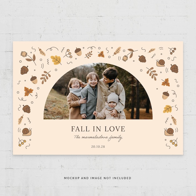 Fall Autumn Photo Card Flyer Template