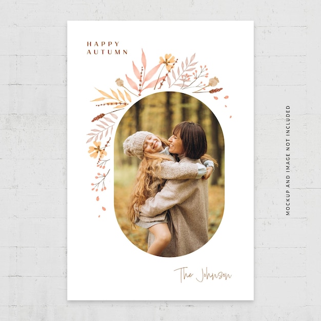 Fall Autumn Photo Card Flyer Template