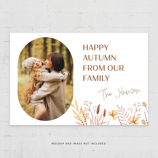 Fall Autumn Photo Card Flyer Template