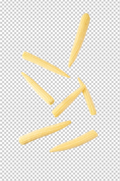 Falling Baby corn cutout Psd file