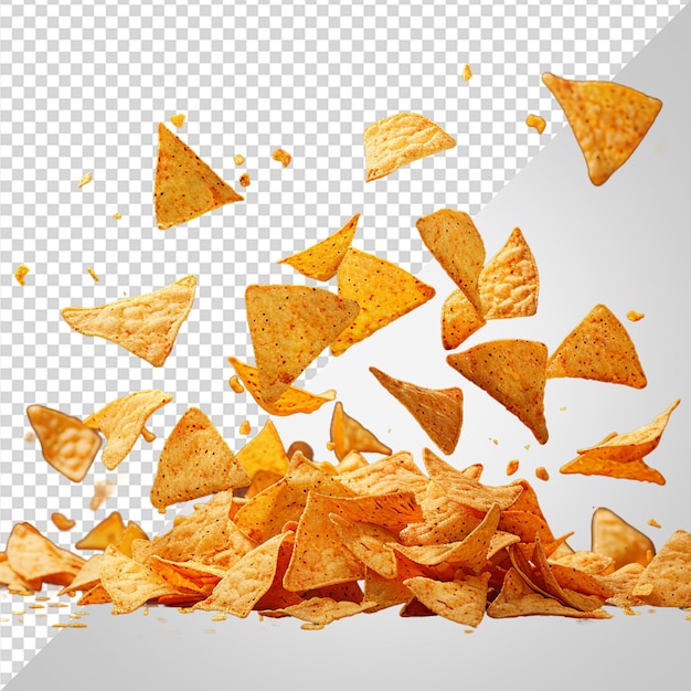 PSD falling nachos chips png