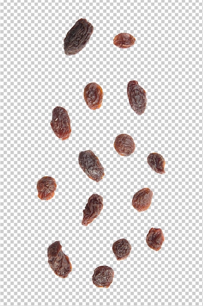 Falling raisins cutout Psd file