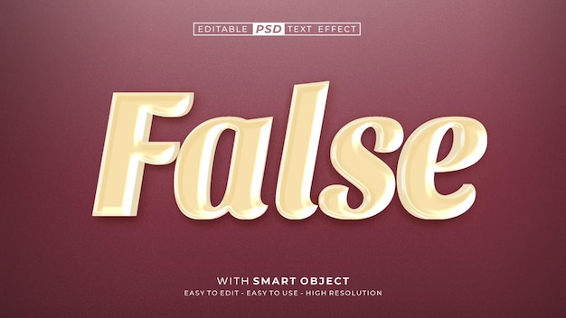 False text 3D style effect