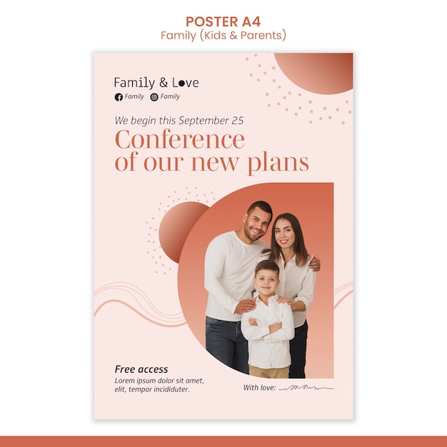 Family design poster template