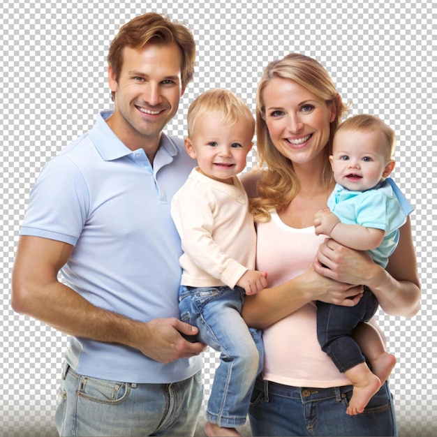 PSD a family photo with three people and a baby